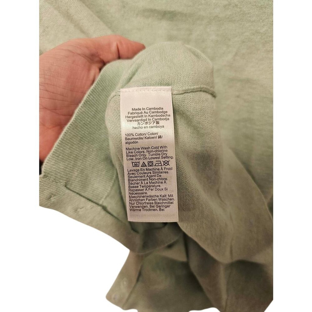 J. Crew Classic Crewneck Cardigan Sweater - Light Heathered Teal, Size M - Picture 5 of 6